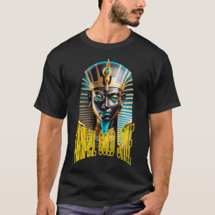 Camiseta Máscara Egípcia Ouro Minimalista – Luxo