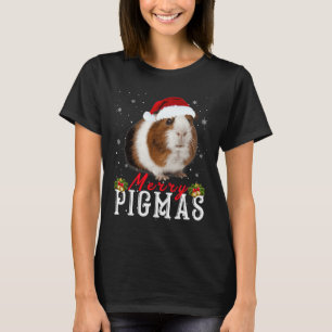 Camiseta Máscara Facial Alegre Porquinho Natal Diversão Por