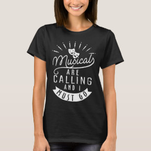Camiseta Máscara facial da Broadway para amantes de teatro.