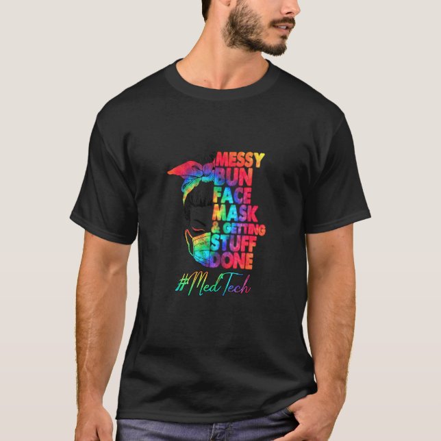 Camiseta Máscara Facial de Cabelo Desgrenhado de Técnico Mé (Frente)
