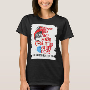 Camiseta Máscara Facial de Cabelo Desgrenhado Feminino Ativ