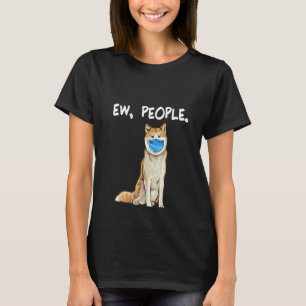 Camiseta Máscara Facial de Mulheres Akita Ew Pessoas Cão