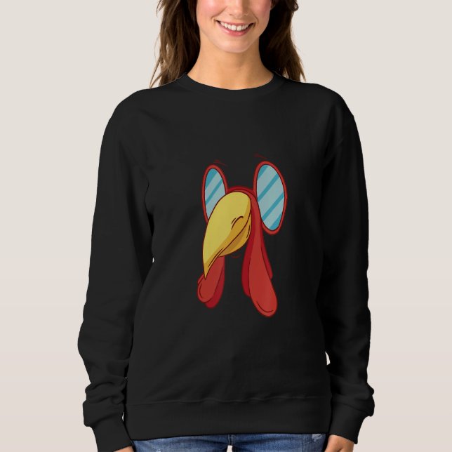 Camiseta Máscara facial de peru vermelho com design de ócul (Frente)