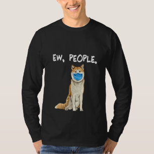 Camiseta Máscara Facial Feminina Akita Ew Pessoas Cachorro