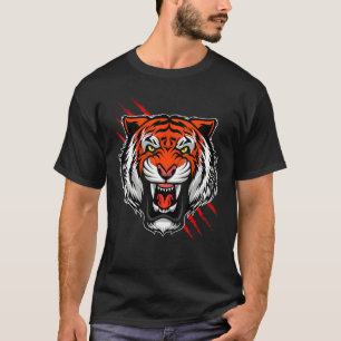 Camiseta Máscara Facial Listras de Tigre-de-bengala