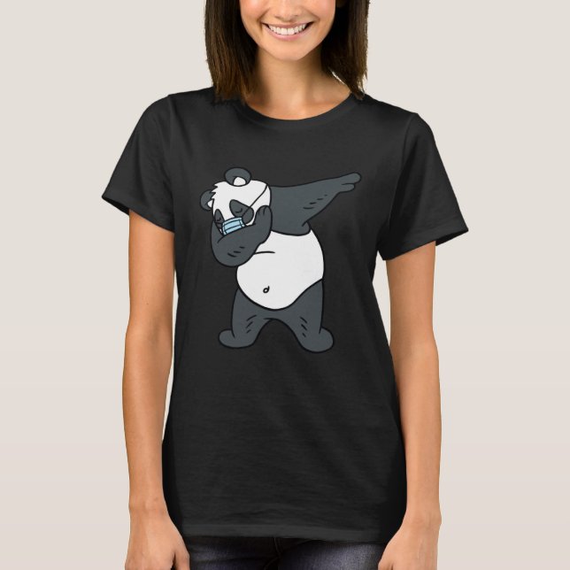 Camiseta Máscara Facial Panda Dabbing Panda (Frente)