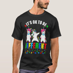 Camiseta Máscara Facial Unicórnio de Conscientização do Aut