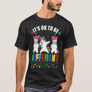 Camiseta Máscara Facial Unicórnio de Conscientização do Aut