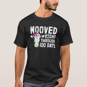 Camiseta Máscara Facial Vaca Moo Ved 100 Dias De Escola Qua