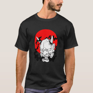 Camiseta Máscara Hannya yokai japonês Ogre oni harajuku art