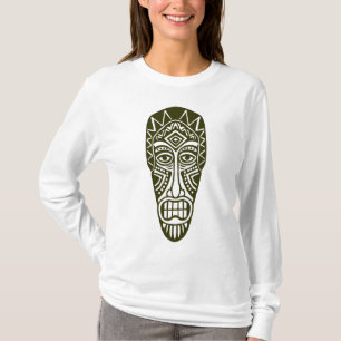 Camiseta Máscara II de Tiki - azeitona escura