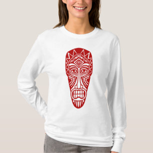 Camiseta Máscara II de Tiki - vermelho do rubi
