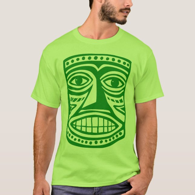 Camiseta Máscara III de Tiki - verde (Frente)