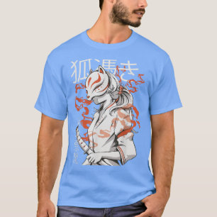 Camiseta Máscara Kitsune do Guerreiro Japonês