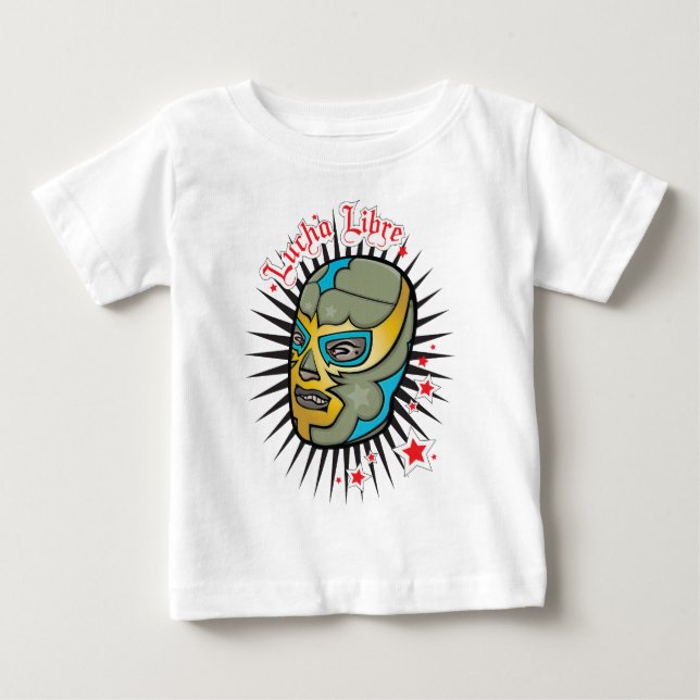 Camiseta Máscara mexicana da luta de Lucha Libre (Frente)