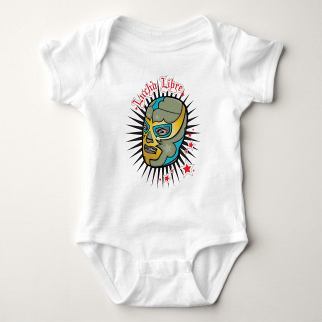 Camiseta Máscara mexicana da luta de Lucha Libre (Frente)