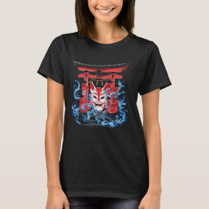 Camiseta Máscara Oni Demon Japonesa Tradicional Com Porta T