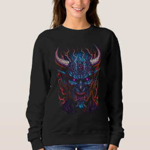 Camiseta Máscara Oni Japonesa Rosto de Demônio Arte Caveira