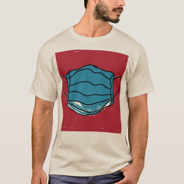 Camiseta Máscara Retro Fique Fresco Design (Frente)