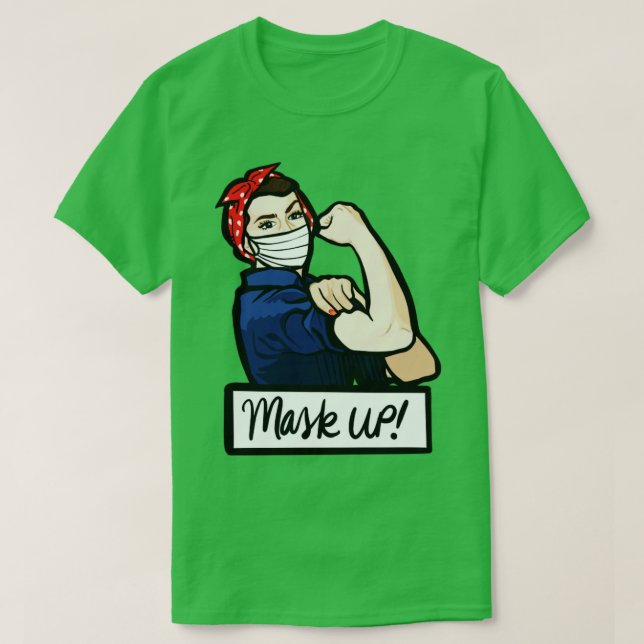 Camiseta Máscara Rosie the Riveter (Frente do Design)