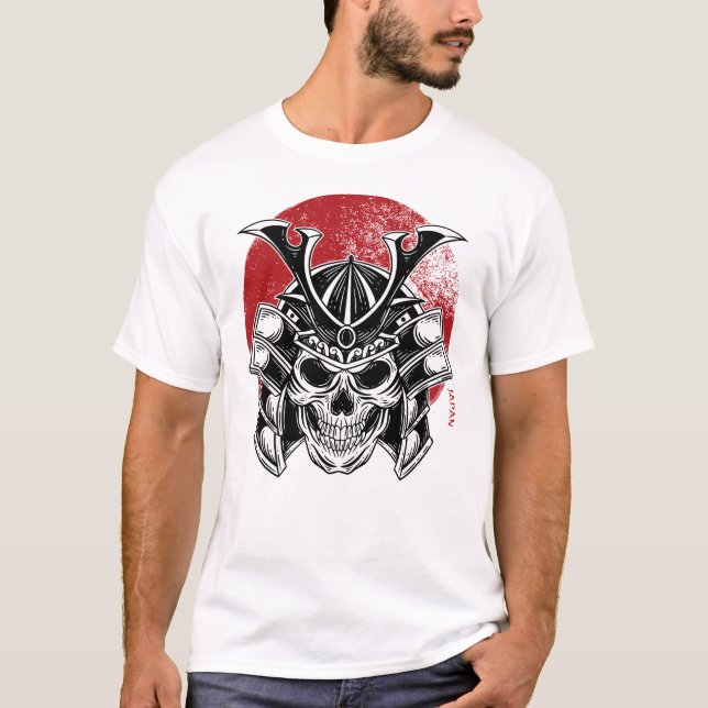 Camiseta Máscara Samurai Oni / Samurai Oni Mask (Frente)