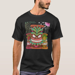 Camiseta Máscara Tiki Havaiana Tótem Tropical Estatua Polin