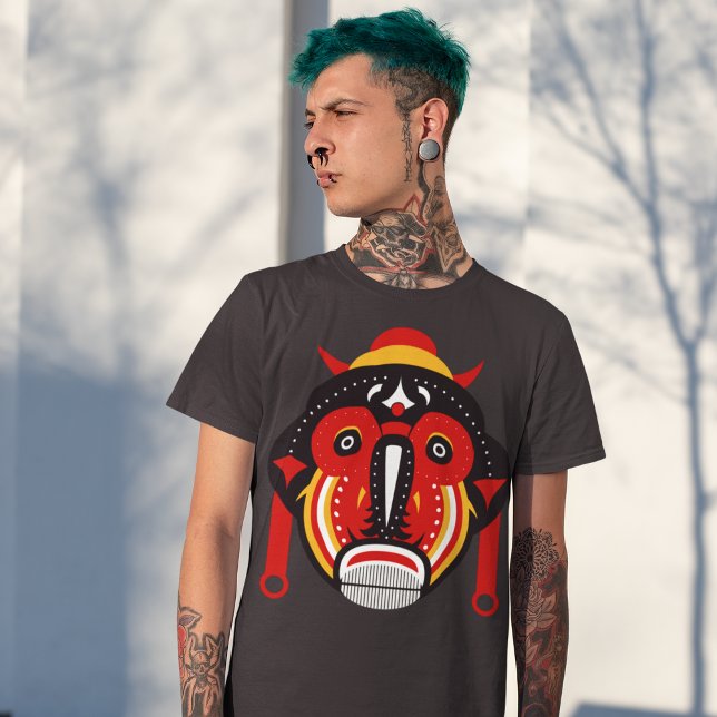 Camiseta Máscara Tribal Afro Teke (Criador carregado)