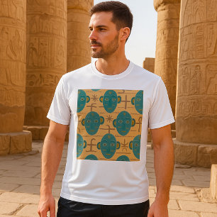 Camiseta Máscara Tribal - Padrão do Rosto Étnico Africano