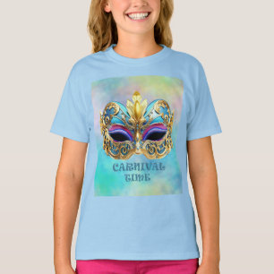 Camiseta Máscara Venectiana refinada em um fundo colorido