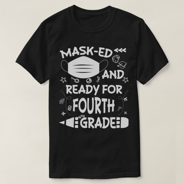Camiseta Mascarado E Pronto Para O Quarto Grau (Frente do Design)