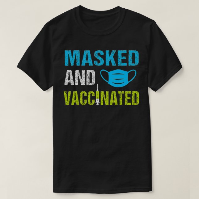 Camiseta Mascarados E Vacinados (Frente do Design)