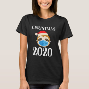 Camiseta Mascaramento de Vestida Larga Natal 2020 Matching 