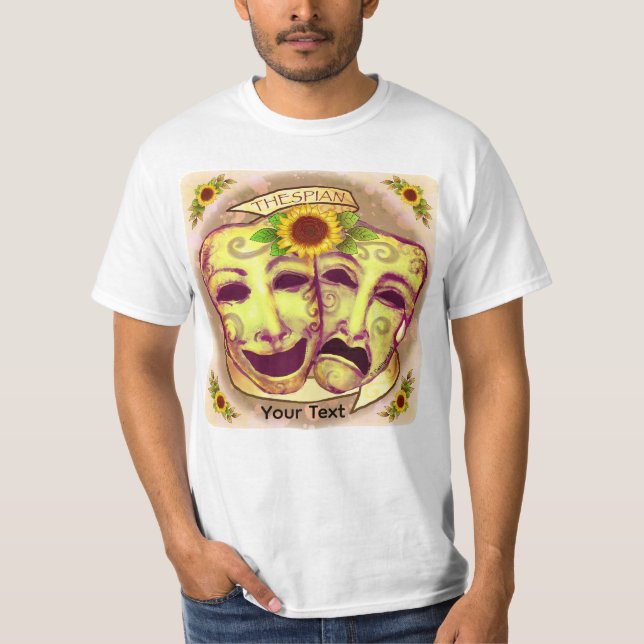 Camiseta Máscaras de Ator Amarelas (Frente)