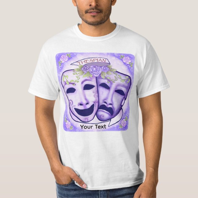Camiseta Máscaras de Ator Roxo (Frente)