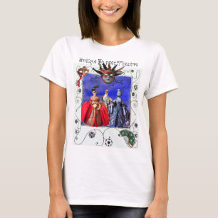 CAMISETA MÁSCARAS DE MASCARADA DE BOMBAS ANTIGAS ITALIANAS,