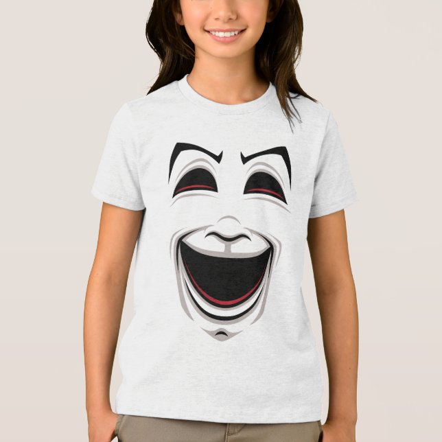 Camiseta Máscaras De Teatro Comédia E Tragédia (Frente)