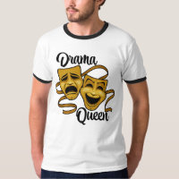 Máscaras de Teatro de Comédia e Tragédia em Ouro R