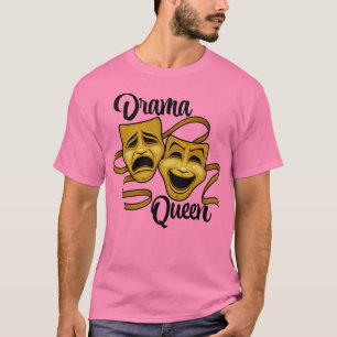 Camiseta Máscaras de Teatro de Comédia e Tragédia Gold Dram