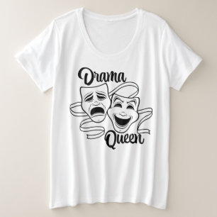 Camiseta Máscaras de Teatro de Comédia e Tragédia Rainha do