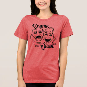 Camiseta Máscaras de Teatro de Comédia e Tragédia Rainha do
