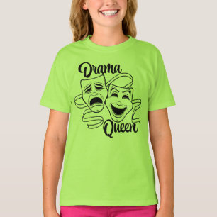 Camiseta Máscaras de Teatro de Comédia e Tragédia Rainha do