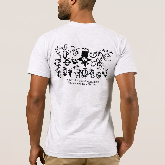Camiseta Máscaras e Cabeças de Coleção Petroglicph (Verso)