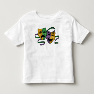 Camiseta Máscaras Teatrais Festivas de Mardi Gras Felizes e