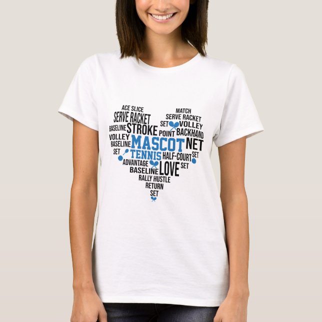 Camiseta Mascot Tênis Word Art Typografia (Frente)