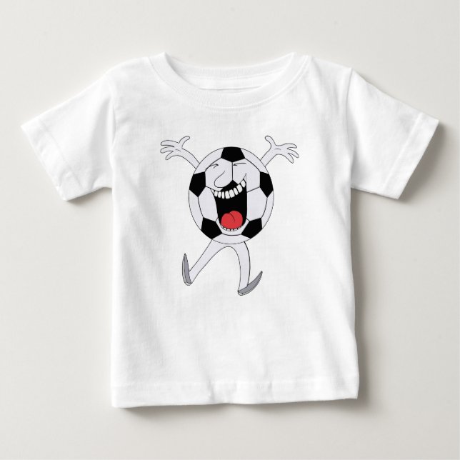Camiseta Mascote Bola de Futebol Risonha (Frente)