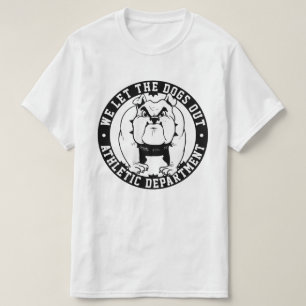 Camiseta Mascote Bulldog Deixamos Os Cachorros Saírem Da Es