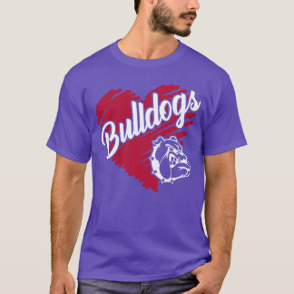 Camiseta Mascote Bulldogeam Espírito Escolar Go Dawgs Para 