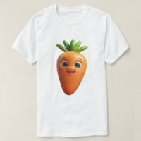 Camiseta Mascote Cenoura Desenho 3D