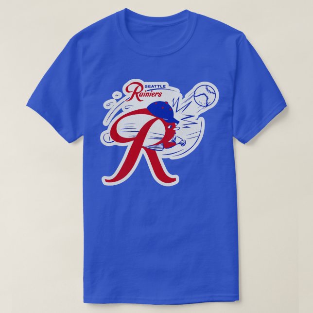 Camiseta Mascote de Baseball com Rainiers de Seattle Defunc (Frente do Design)