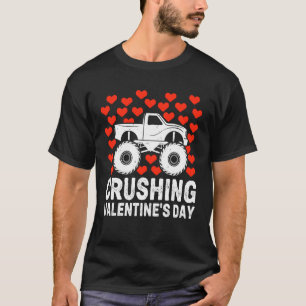 Camiseta Mascote de Caminhão Monstro de Coração de Amor do